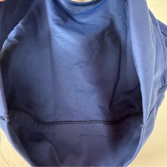 Target All in Motion Tank Top Cropped Bra Longline Solid Dark Navy Blue Fitted - Picture 3 of 5